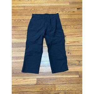 Eddie Bauer Womens Hiking Tech Capri Pants Size 8 Black Rainer Capris Nylon